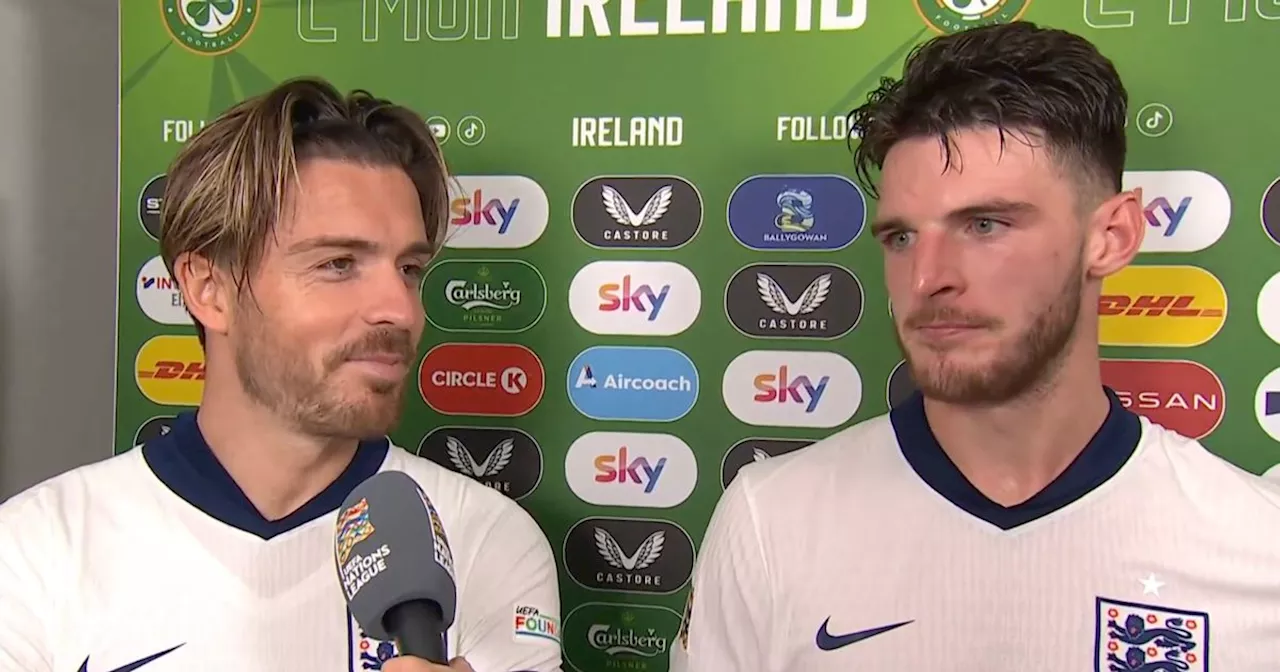 Jack Grealish and Declan Rice react to Ireland boos after scoring for England