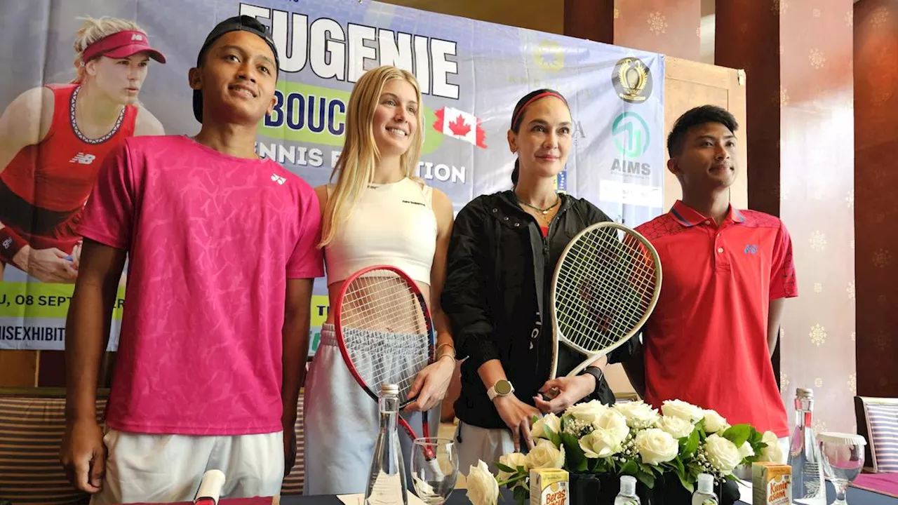 Genie Bouchard Tanding Tenis Lawan Luna Maya dan Nurdin Halid di Jakarta