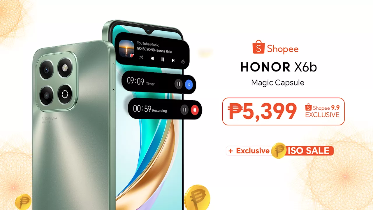 5-star drop-resistant HONOR X6b is now available in PH exclusively on Shopee starting this 9.9 for only P5,399!