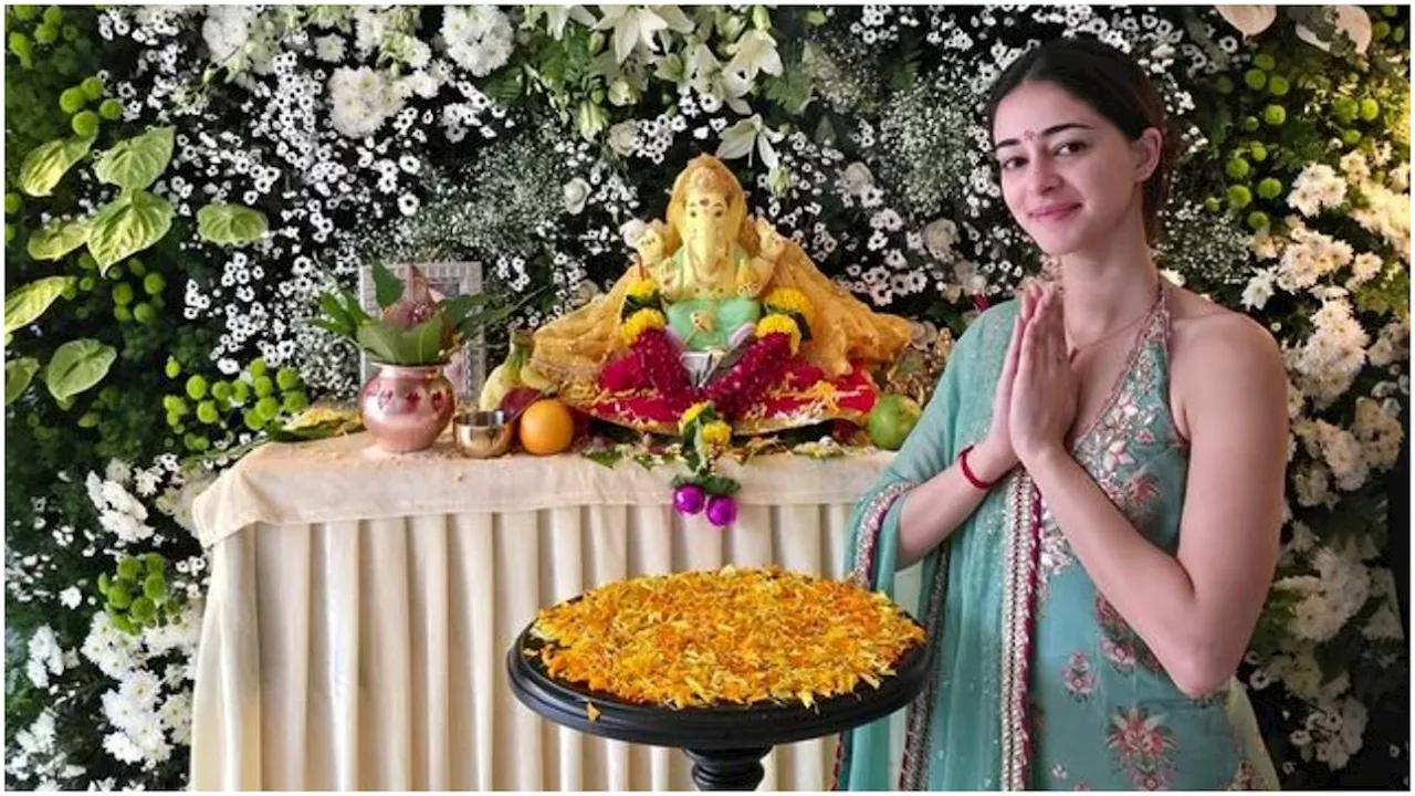 Ananya Panday ने गणेश चतुर्थी पर पहना आपकी सैलरी से भी महंगा शरारा सूट, जानें कीमत