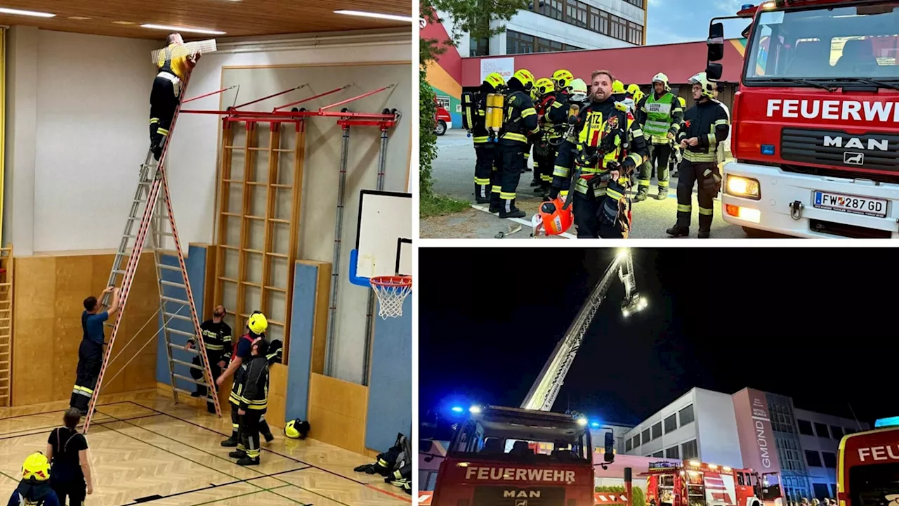 Gmünd: Statt Basketball-Training langwieriger Feuerwehr-Einsatz