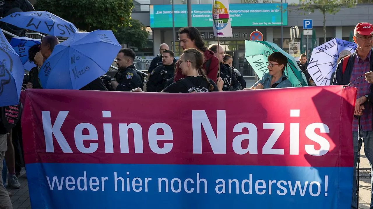 Hessen: Demonstrationen gegen AfD-Parteitag in Hofheim gestartet