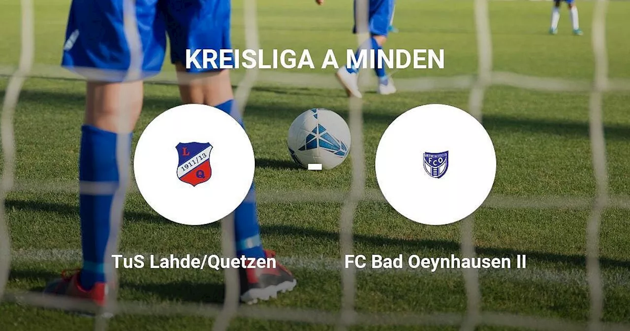 TuS Lahde/Quetzen erzielt knappen Sieg gegen FC Bad Oeynhausen II