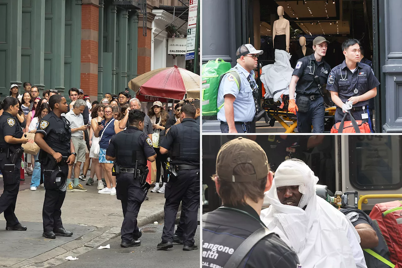 Botched robbery at Soho Zara's leaves 1 hurt as patrons run for cover