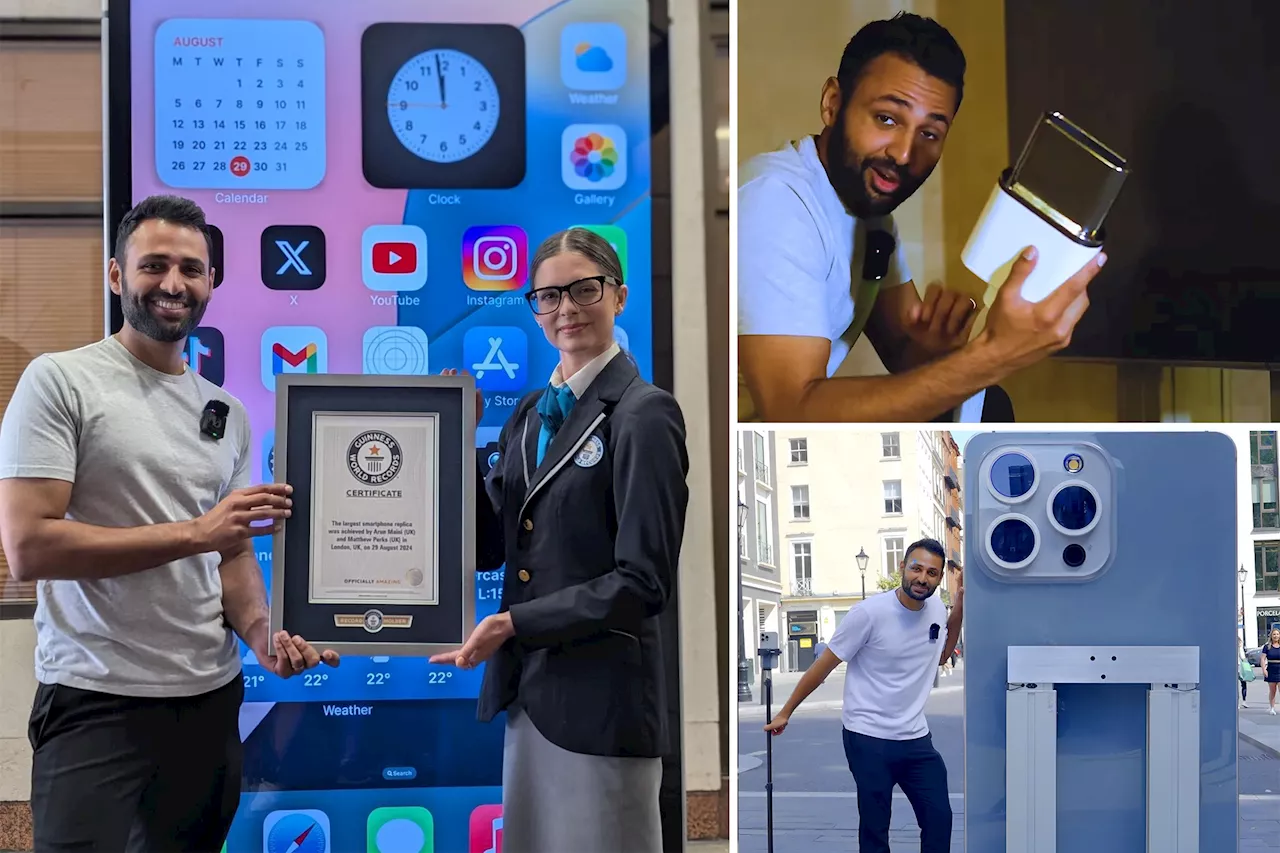 YouTubers build the world's largest iPhone — and it actually works