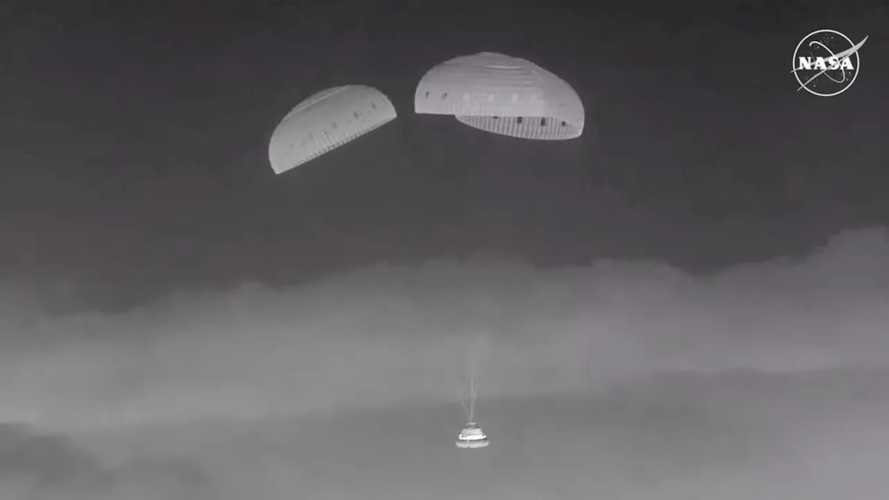 Boeing Starliner capsule lands back on Earth, without astronauts, to end troubled test flight (video)