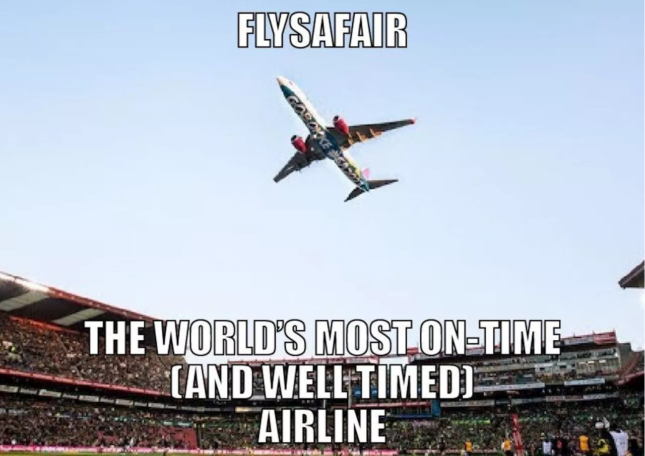 Pulling a Nando’s? FlySafair pokes fun at rival after epiic flyover