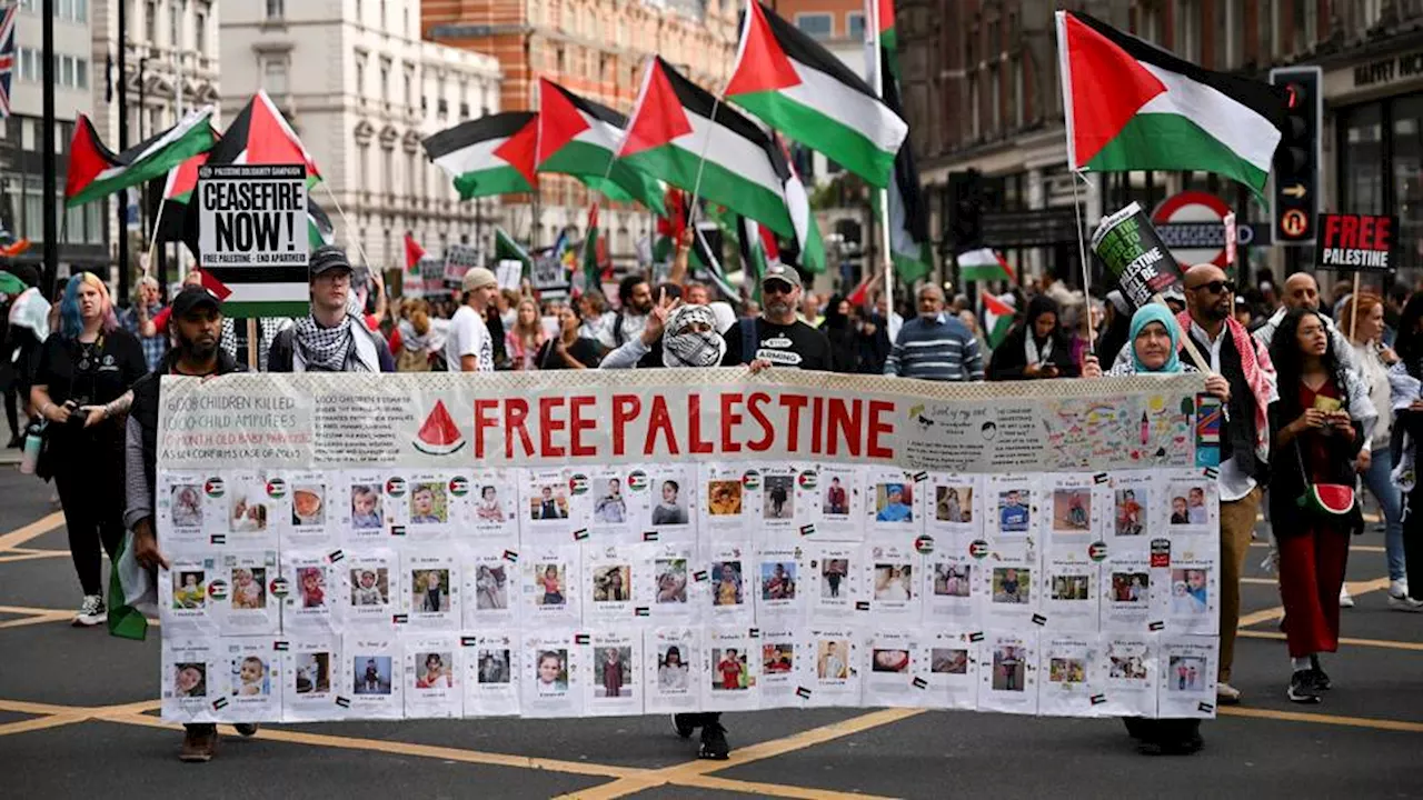 Thousands march in London demanding Gaza truce, arms sales halt to Israel