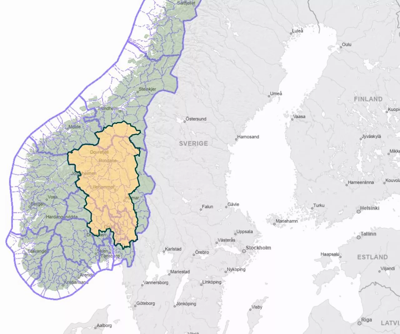 Farevarsel for flom- og jordskred