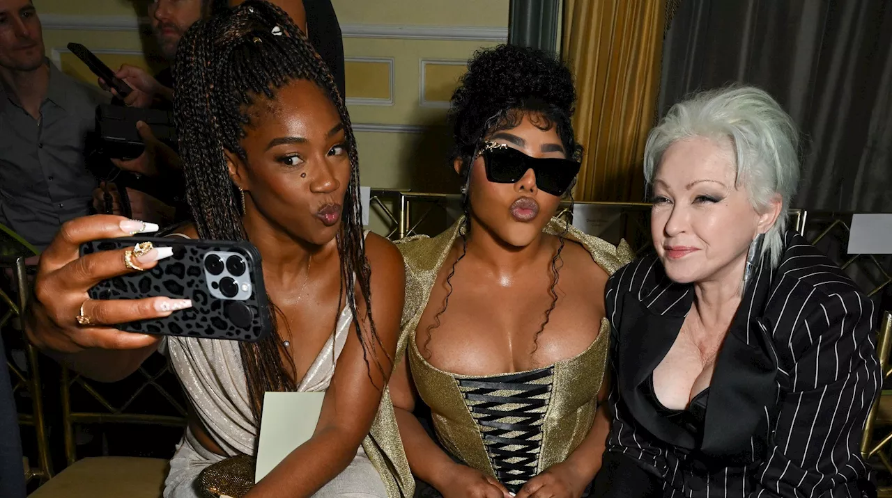 Cyndi Lauper, Tiffany Haddish, Lil Kim, Selma Blair and Darren Cris in Christian Siriano’s Front Row