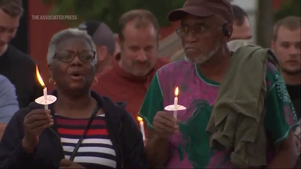 Senator Raphael Warnock speaks at Georgia vigil mourning victims of mass school shooting