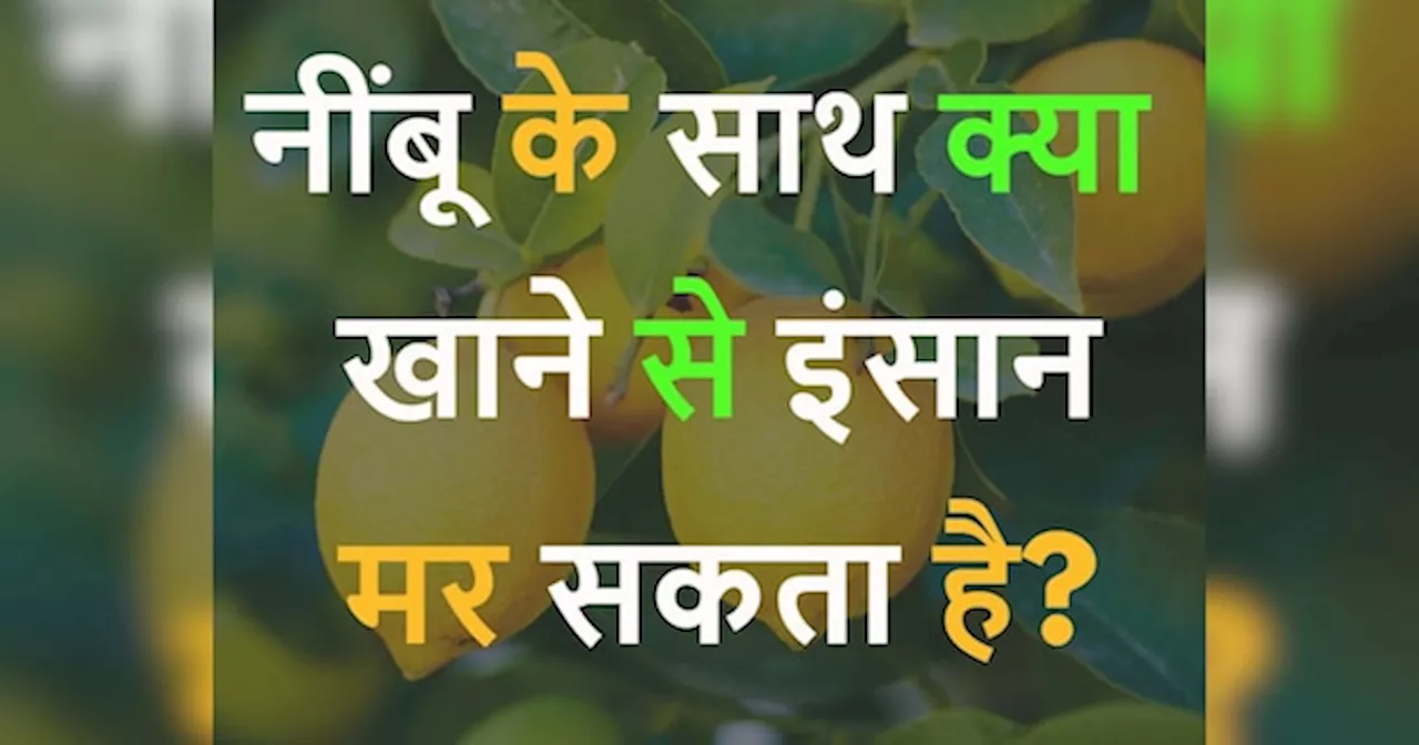 GK Quiz: नींबू के साथ क्या खाने से इंसान मर सकता है?