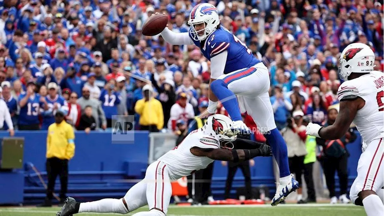 Josh Allen scores four total TD's as Bills rally for 34-28 win over Cardinals