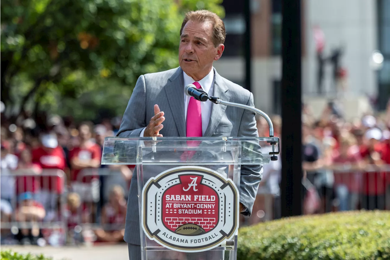 Alabama officially adds Saban Field to stadium name in pre-game ceremony