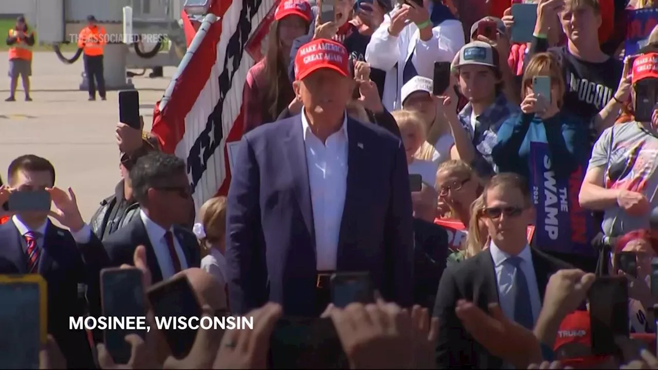 Rally attendee faints in the middle of Trump speech in Wisconsin