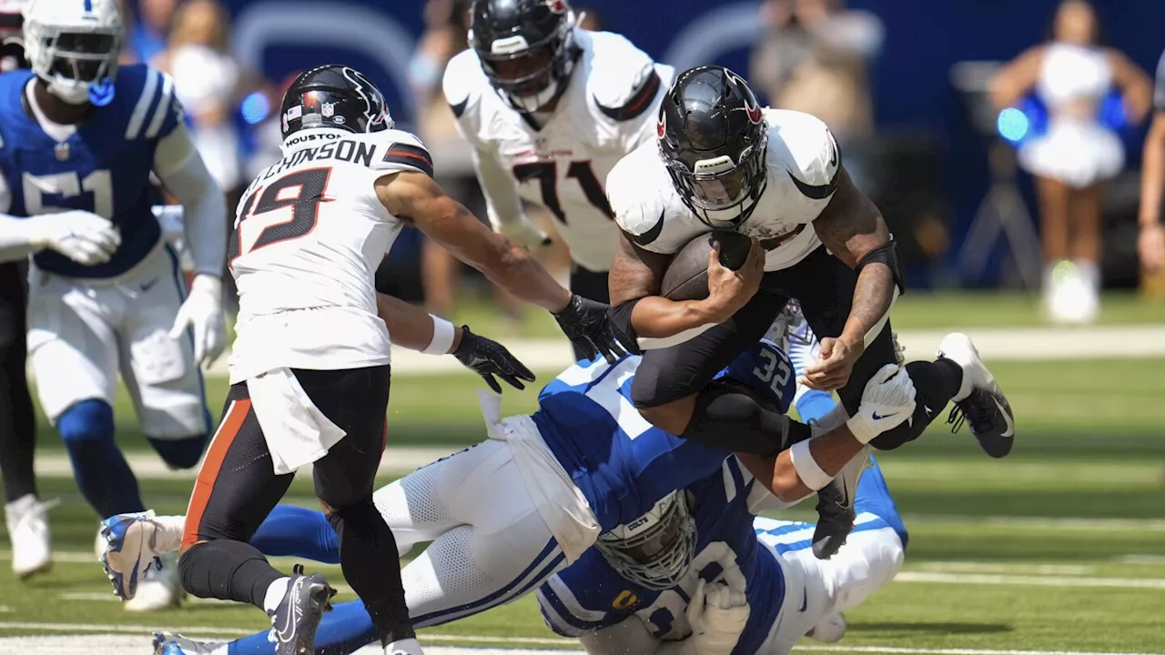 Stefon Diggs, Joe Mixon combine to lead Texans past Colts 29-27 in season opener