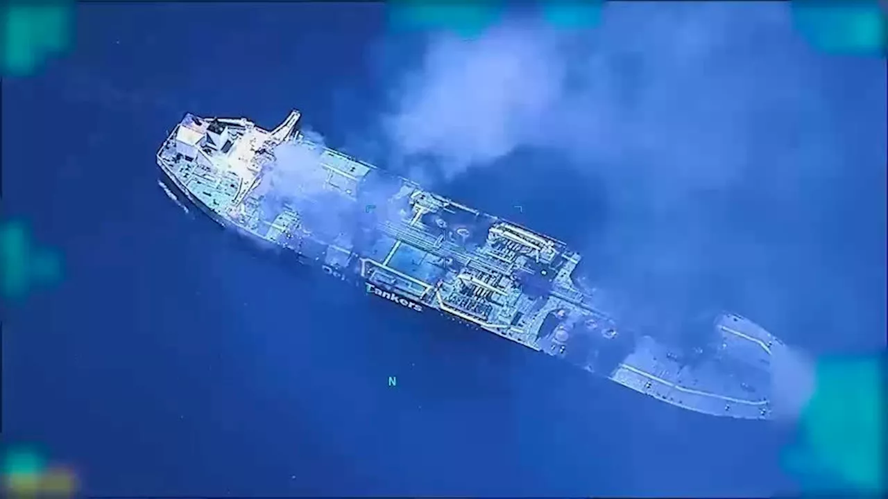 Empresas avaliam como lidar com navio em chamas para evitar grande vazamento no Mar Vermelho