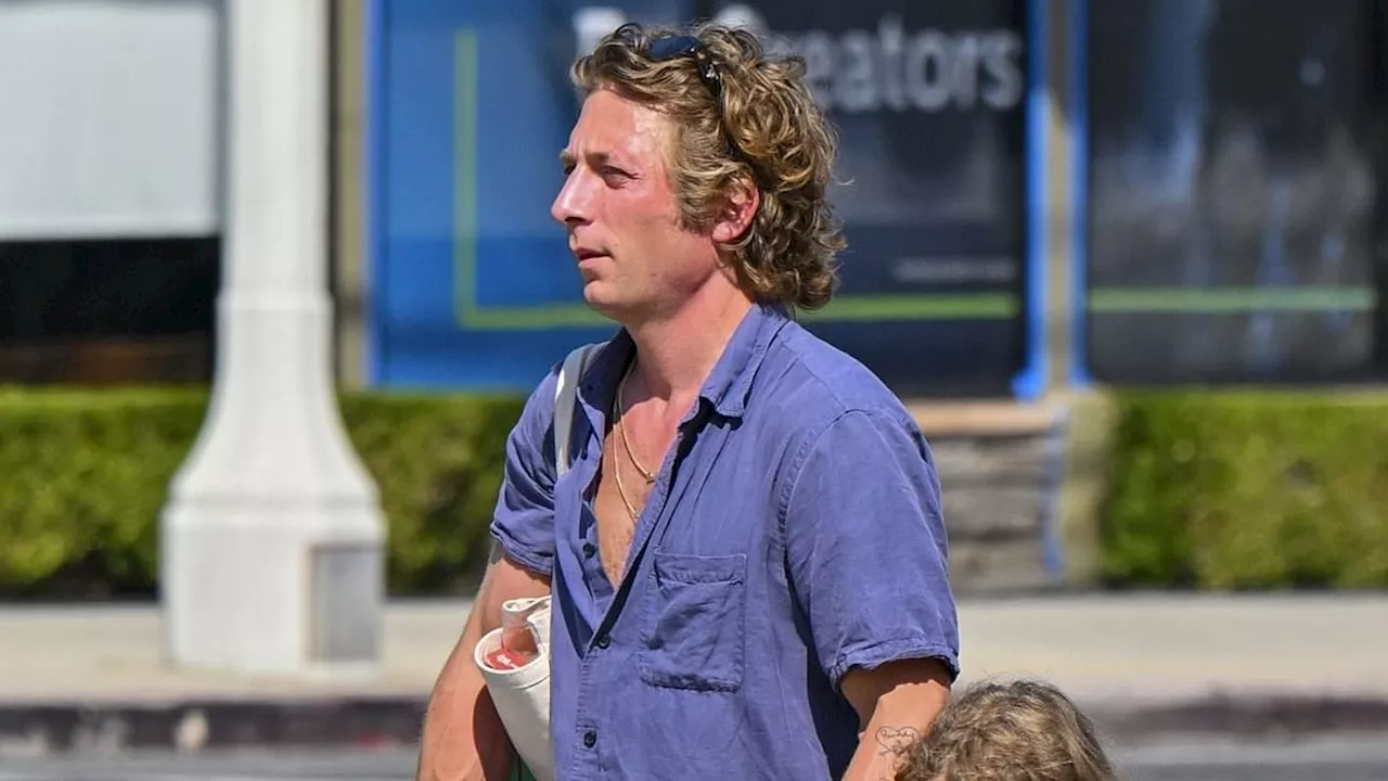 Jeremy Allen White spends time with daughters Ezer, five, and Dolores, three, in Los Angeles amid...