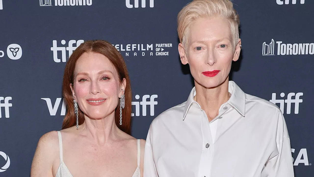 Julianne Moore and Tilda Swinton wow in white at TIFF premiere of their new film The Room Next Door