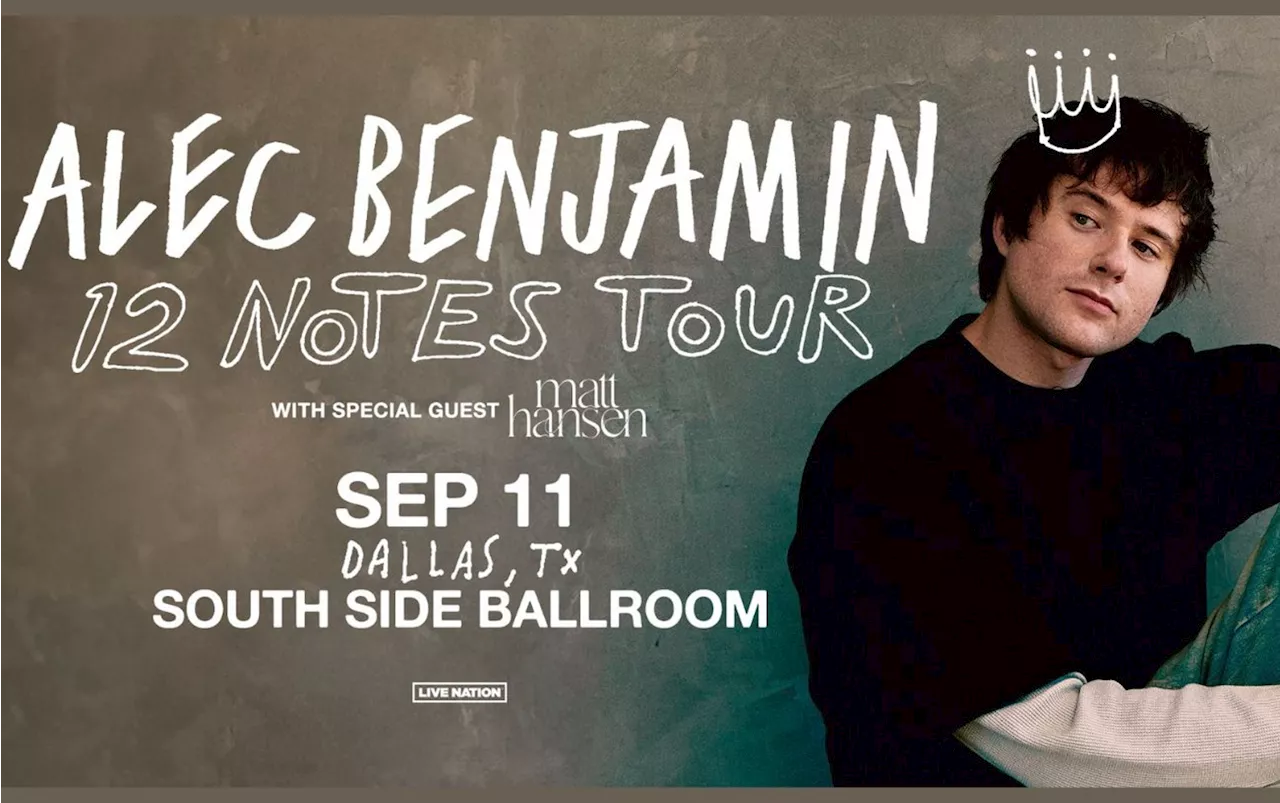 Win 2 tickets to Alec Benjamin: 12 Notes Tour!