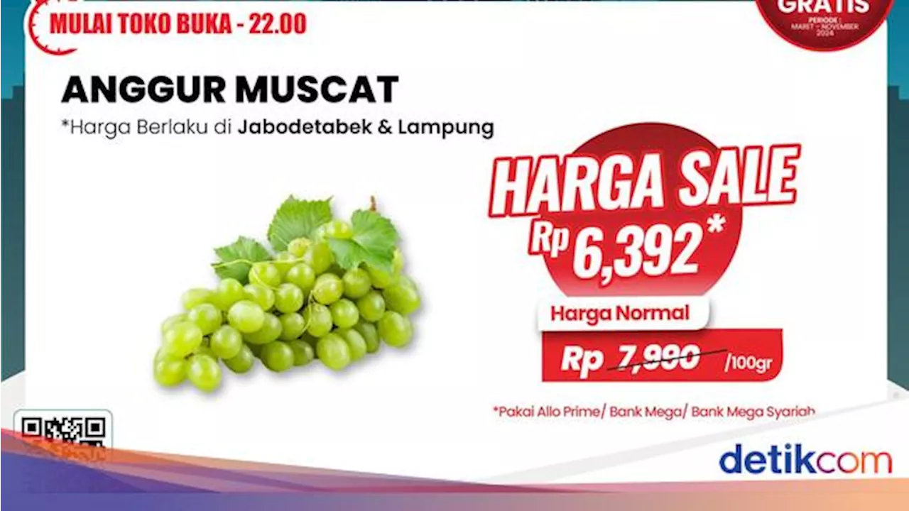 Banjir Diskon Transmart Full Day Sale, Anggur Muscat Diskon Jadi Cuma Segini