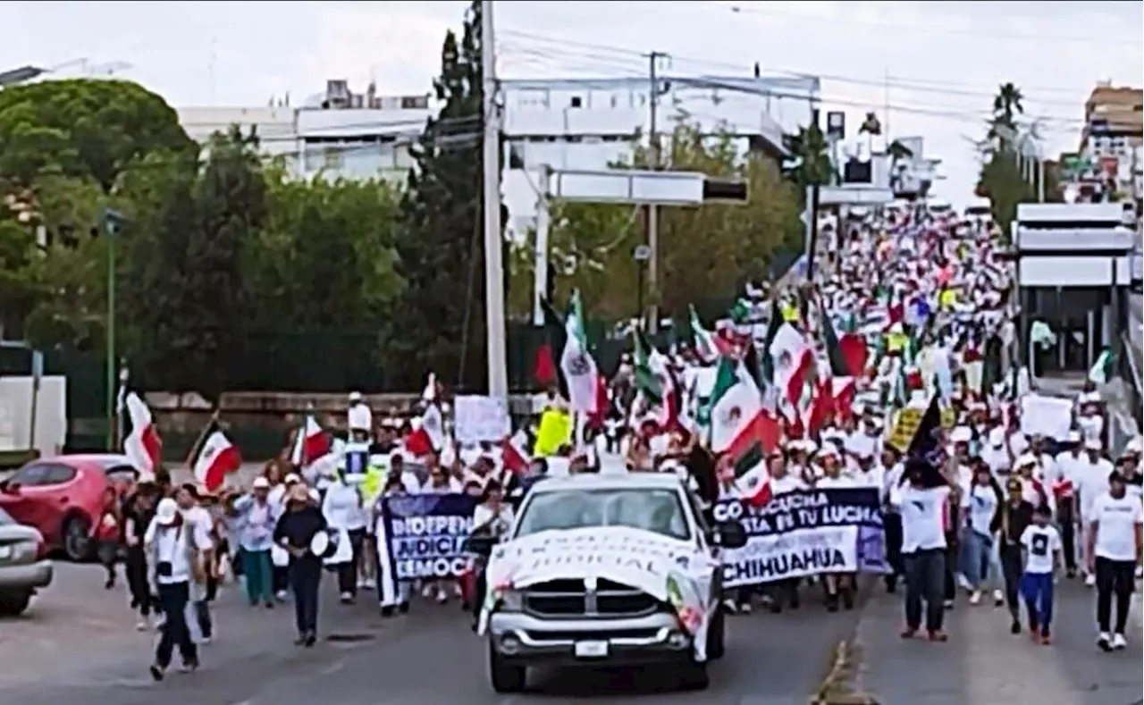 Se manifiestan en Chihuahua y Ciudad Juárez contra reforma judicial