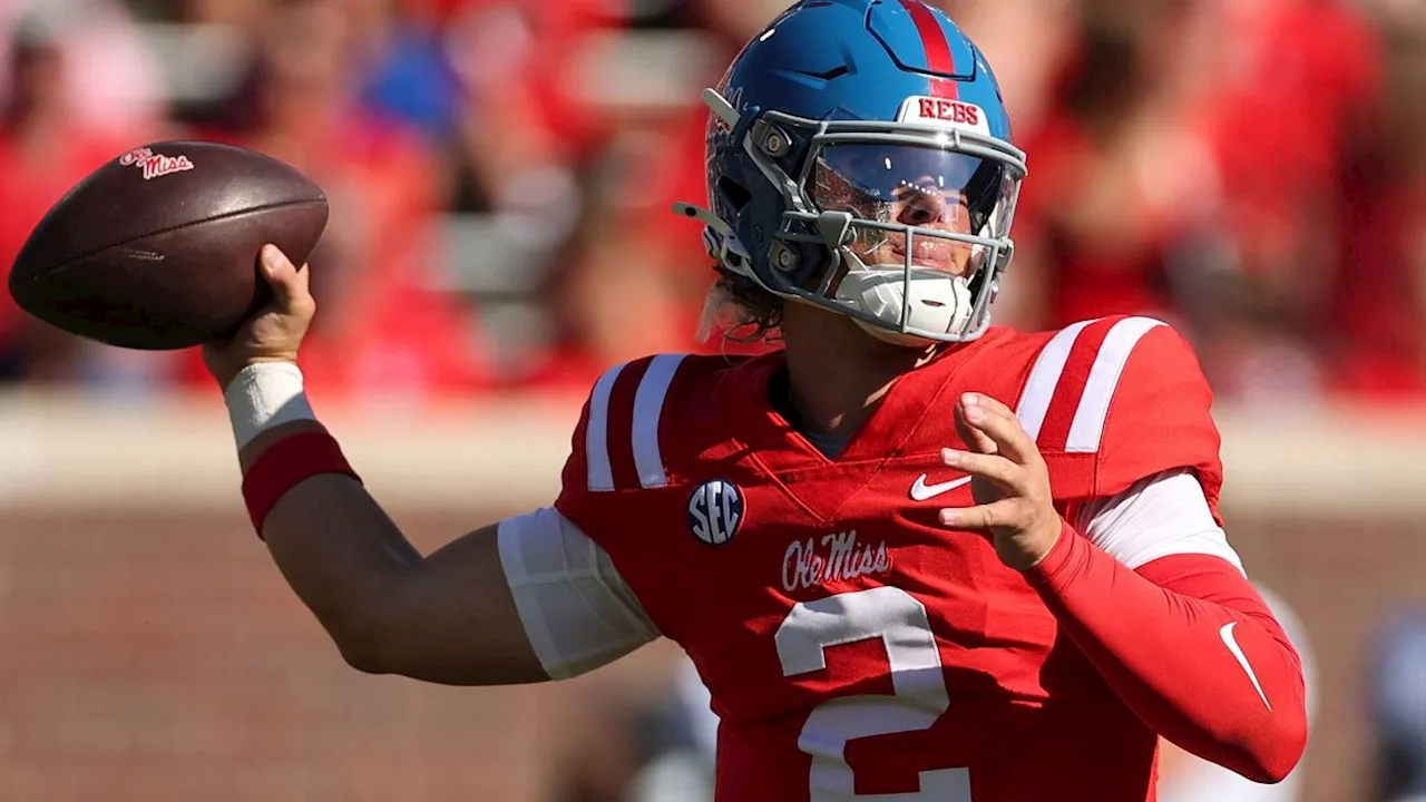 Jaxson Dart completes first 24 passes in Ole Miss' victory