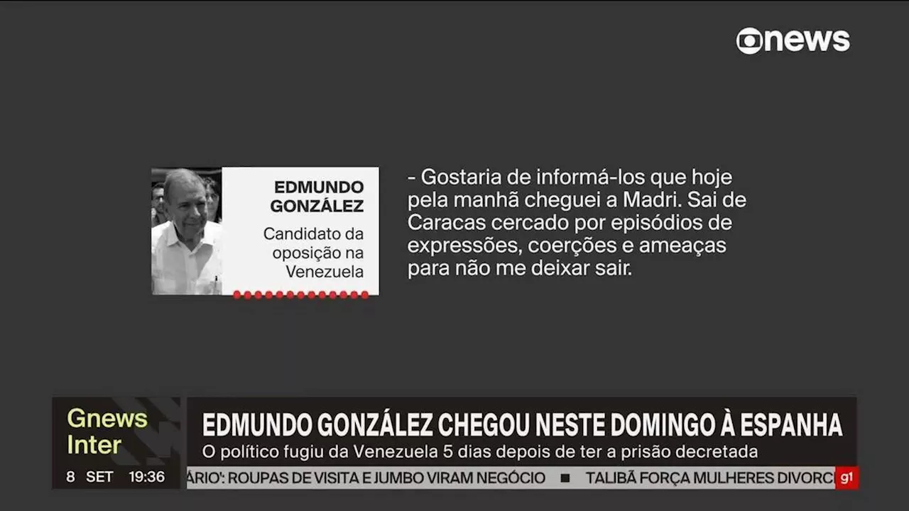 Em áudio, opositor venezuelano Edmundo González afirma: 'Continuaremos na luta'