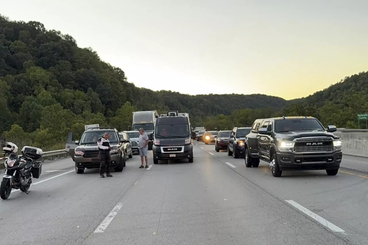 Authorities search for shooter along I-75 in southeastern Kentucky with up to 7 people hurt