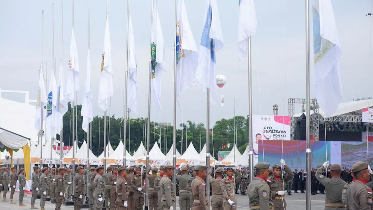 Sehari Jelang Pembukaan, Bendera Kontingen PON Dikibarkan