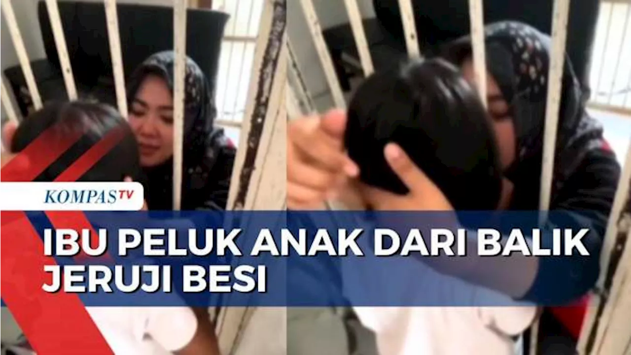 Momen Haru Ibu Peluk Anak dari Balik Jeruji Besi di Labuhanbatu, Sumut