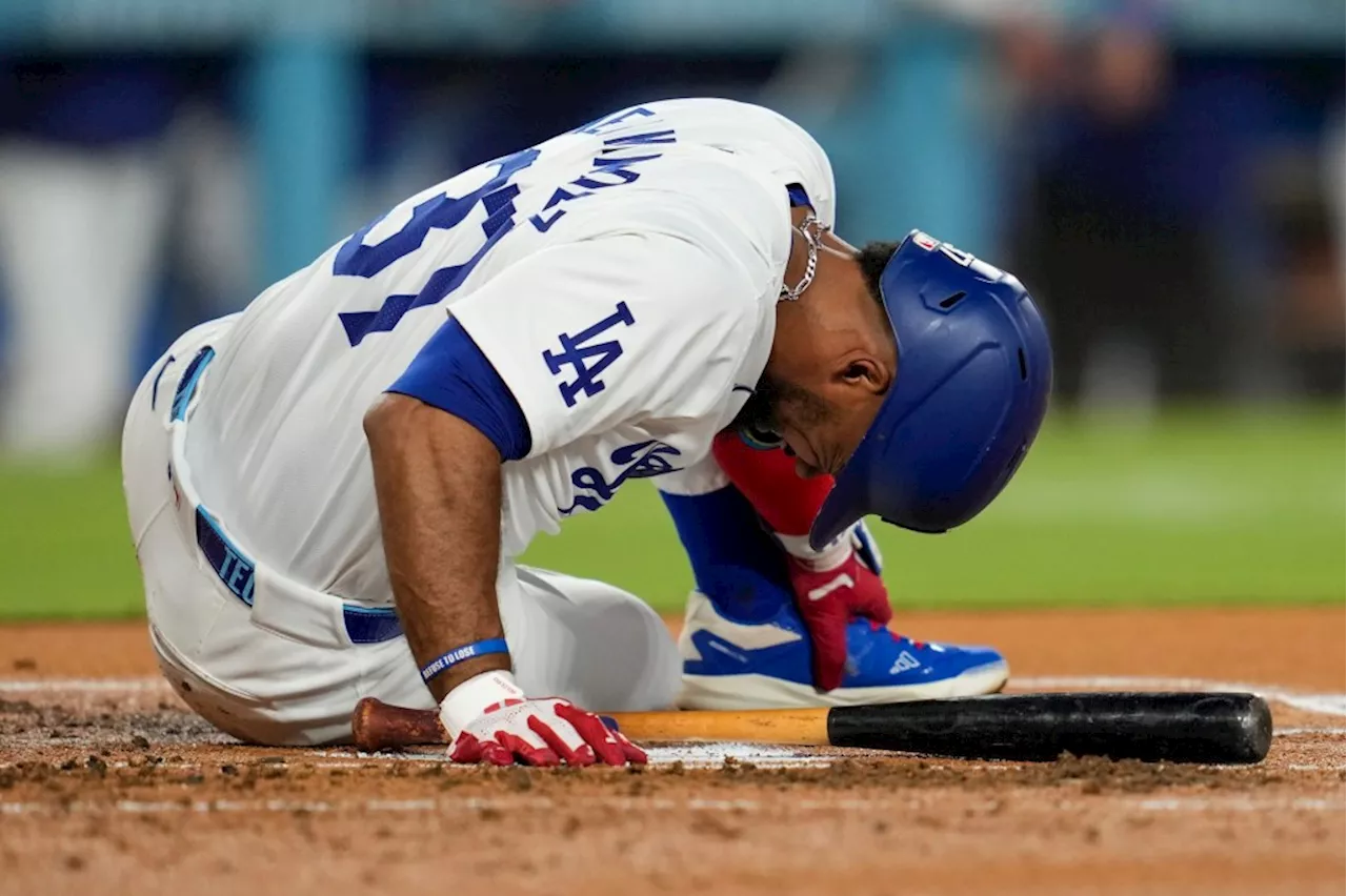 Dodgers get good news – no fracture in Teoscar Hernandez’s foot