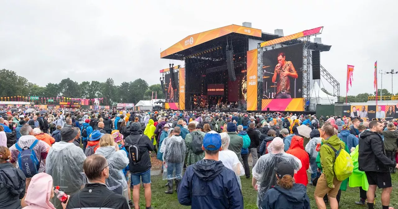 BBC Radio Two in the Park party in Preston goes on despite the rain