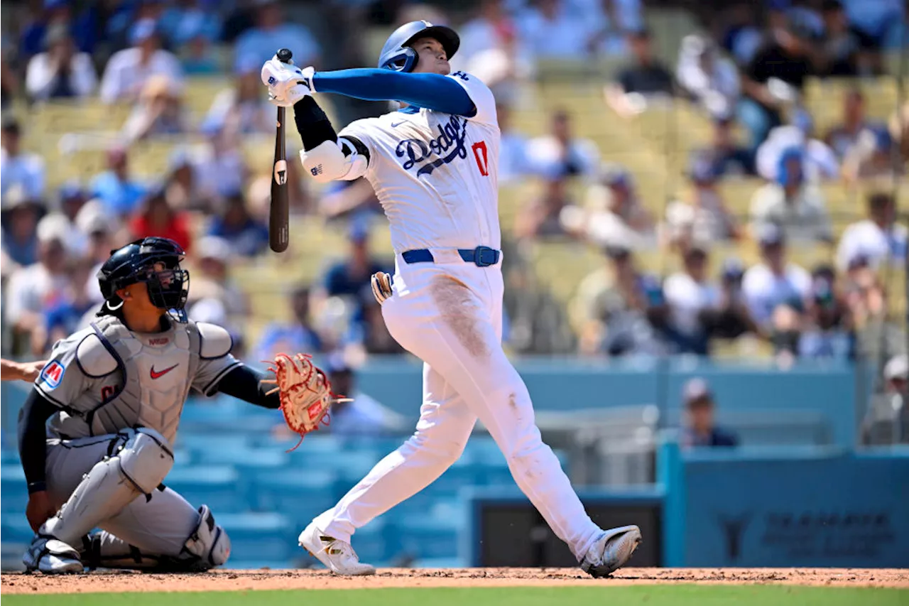 Shohei Ohtani hits 46th homer to tie career high, Dodgers beat heat, Guardians 4-0