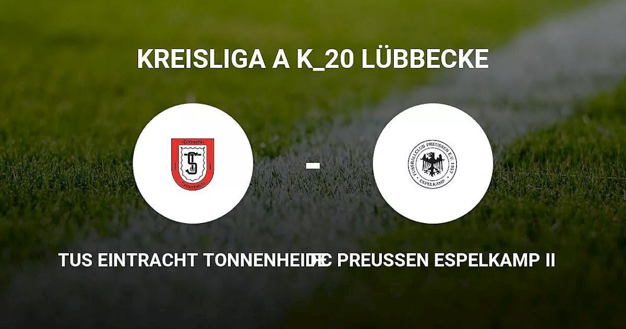 Enger Ausgang für TuS Eintracht Tonnenheide gegen FC Preußen Espelkamp II