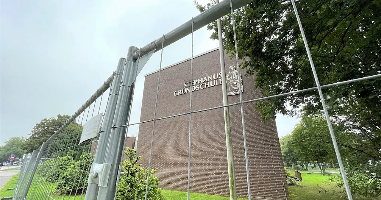 In der Stephanus-Grundschule in Paderborn sanieren jetzt Handwerker das Gebäude