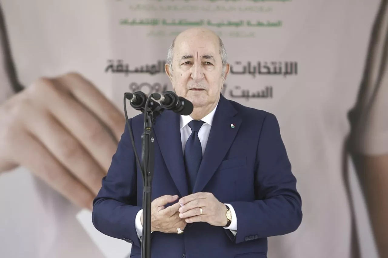 President Abdelmadjid Tebboune is re-elected in a landslide in gas-rich Algeria