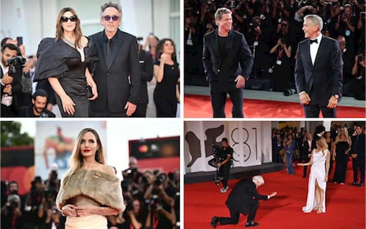 Mostra Cinema Venezia: dalle gag di George Clooney e Brad Pitt al pianto di Angelina Jolie