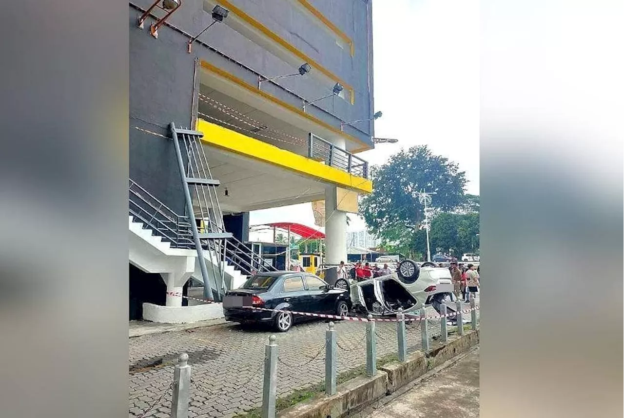 Teenage driver injured as car plunges from first floor of Seremban's Terminal One