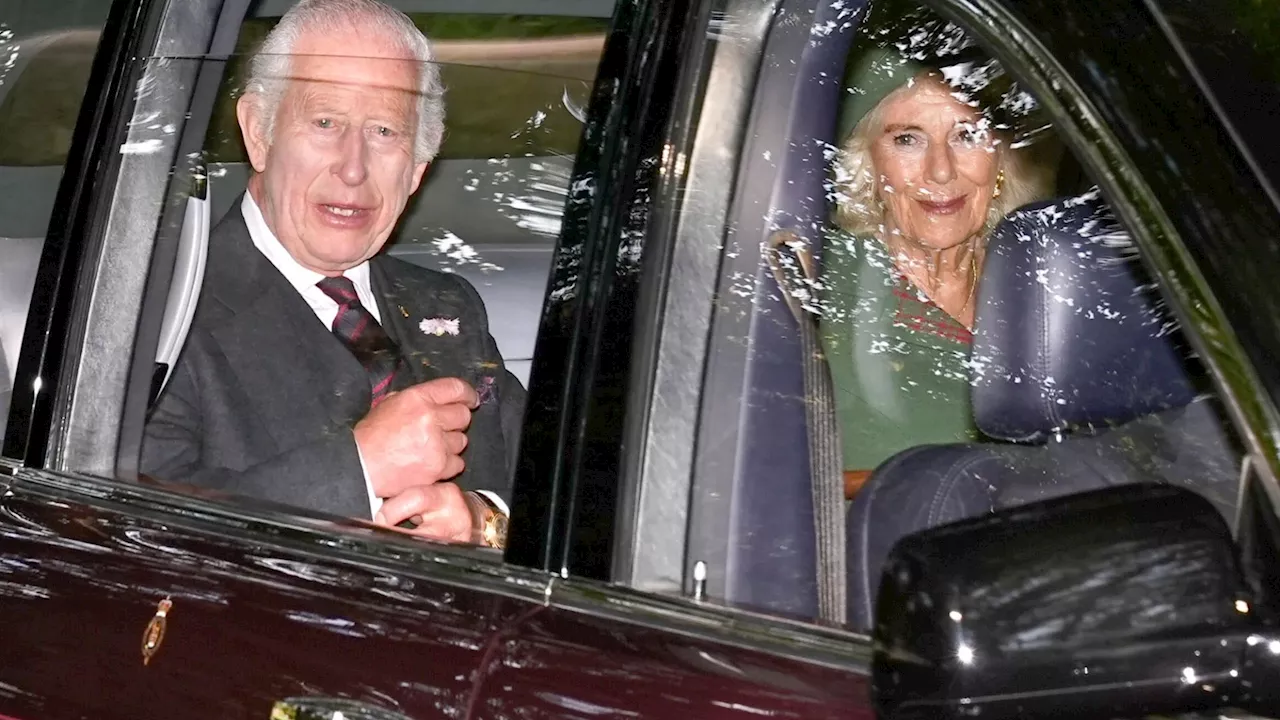 King Charles and Queen Camilla seen arriving at church as Royal Family marks second anniversary of Queen’s...