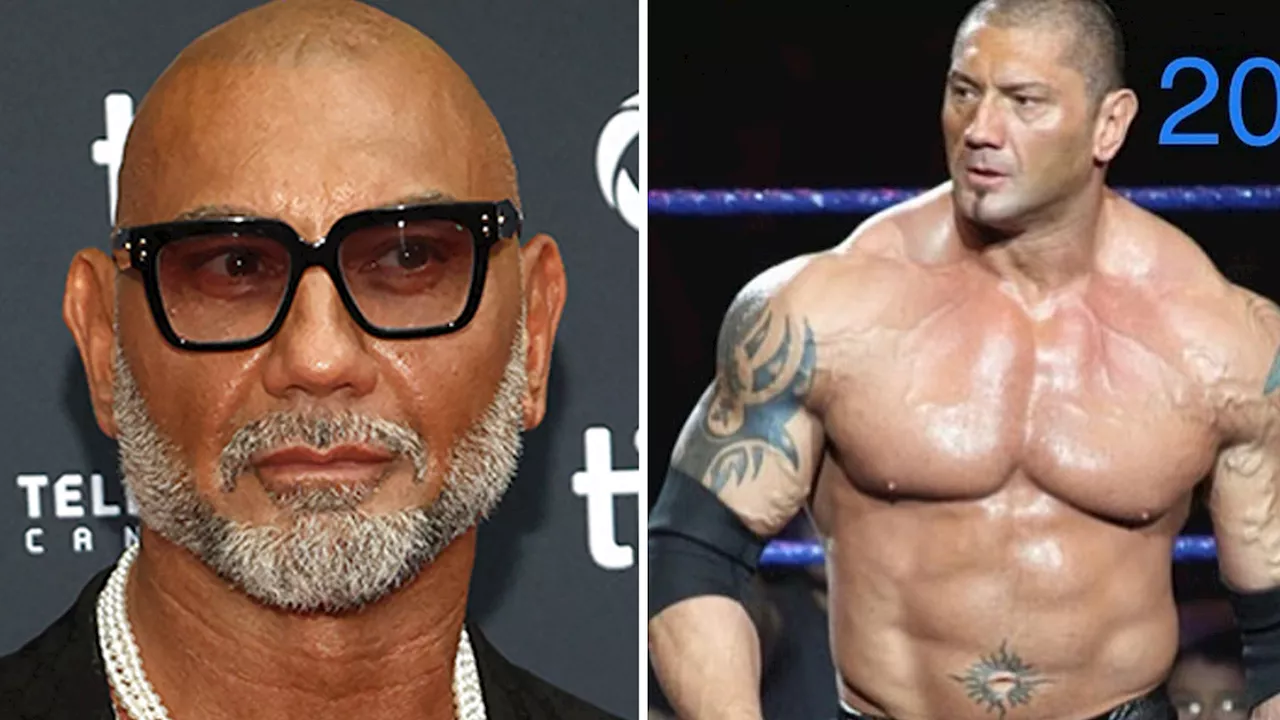 WWE legend and Hollywood star Dave Bautista shows off dramatic body transformation after shedding weight...