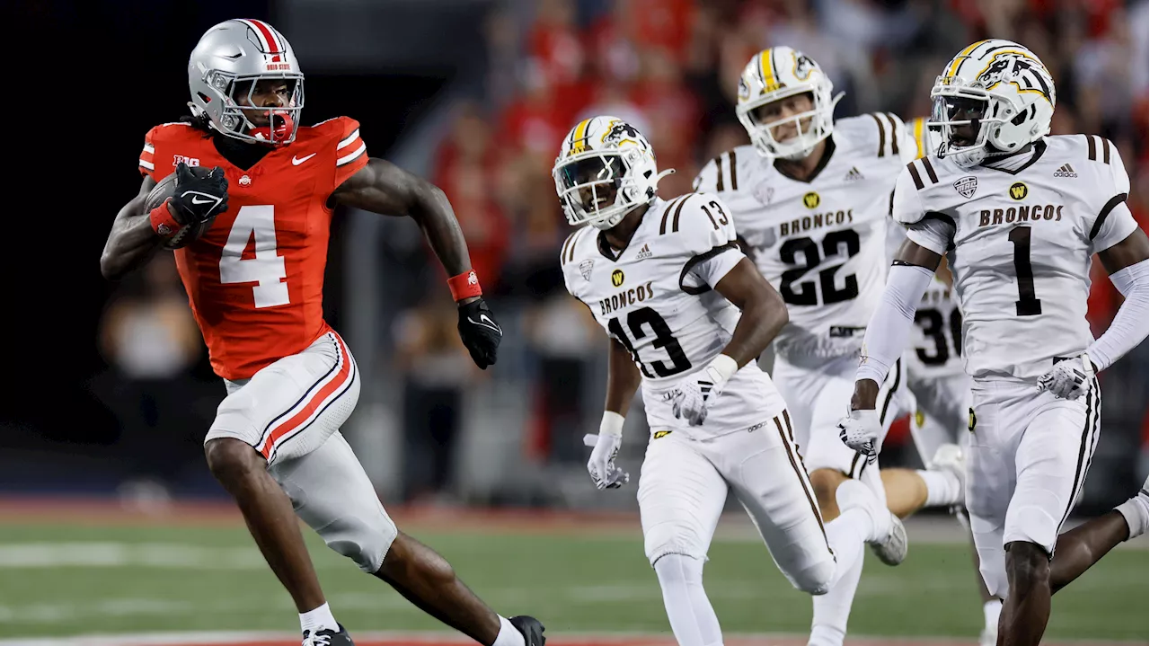 Judkins, Henderson run for 2 scores apiece, Ohio State runs up 683 yards in rout of Western Michigan