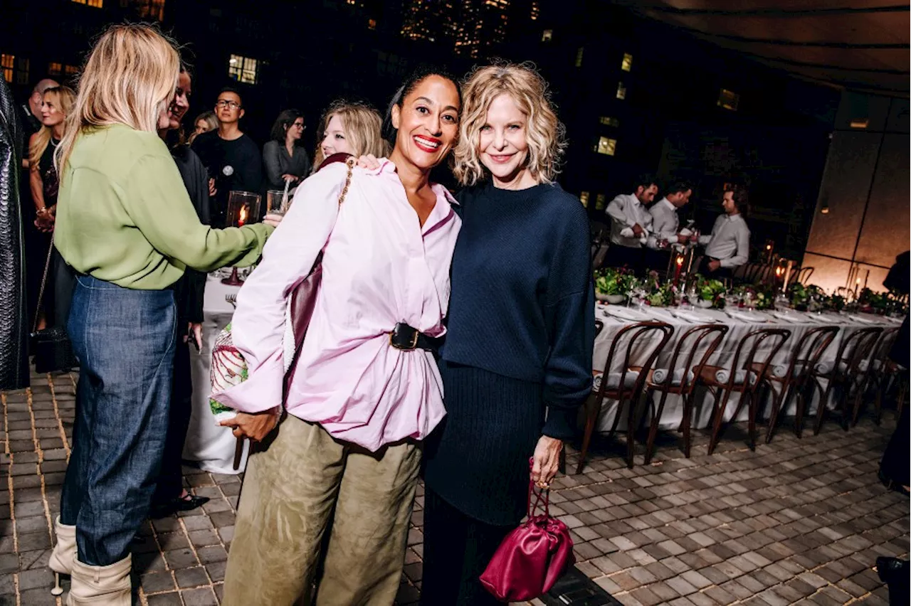 Greta Lee, Meg Ryan Attend Al Fresco Saks and Loewe Dinner at Pace Gallery