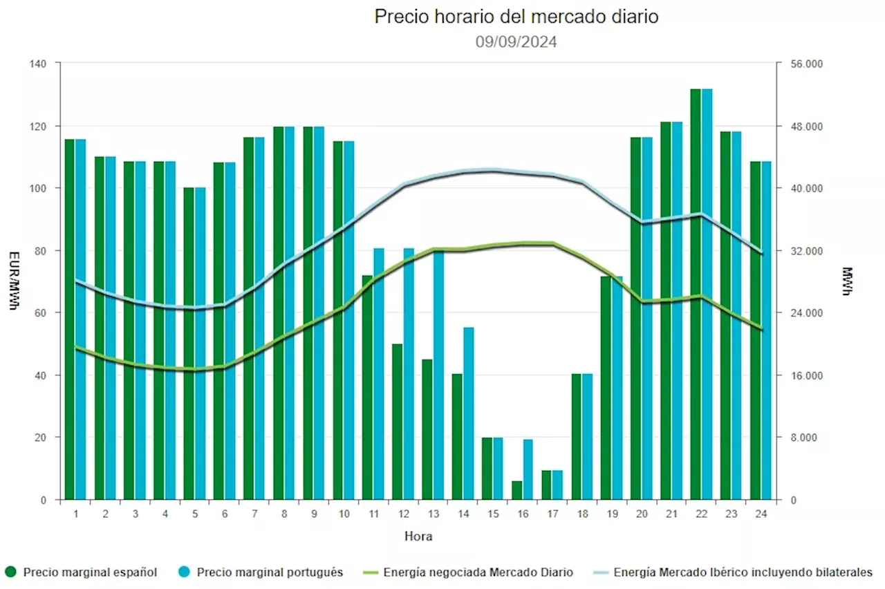 Precio de la luz hoy, 09 de septiembre de 2024: cuando será más cara y más económica