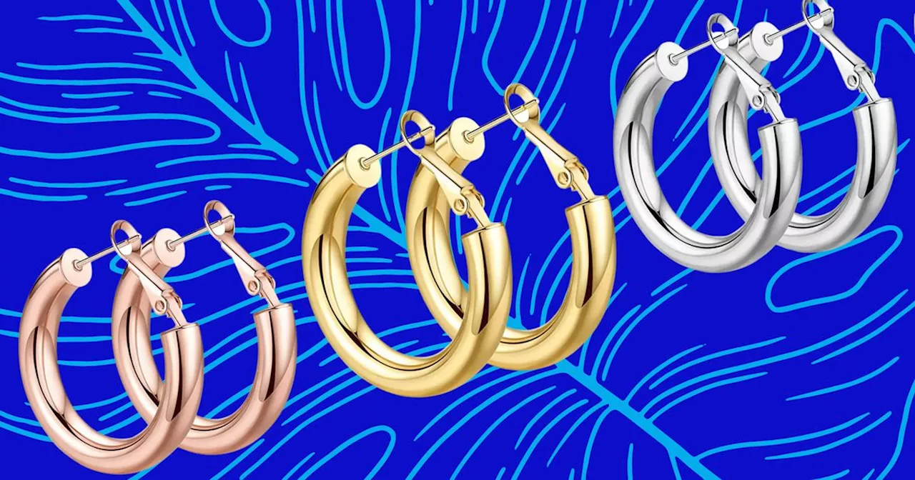 I Wear These $15 Amazon Hoop Earrings With Every Outfit — And They're On Sale Right Now