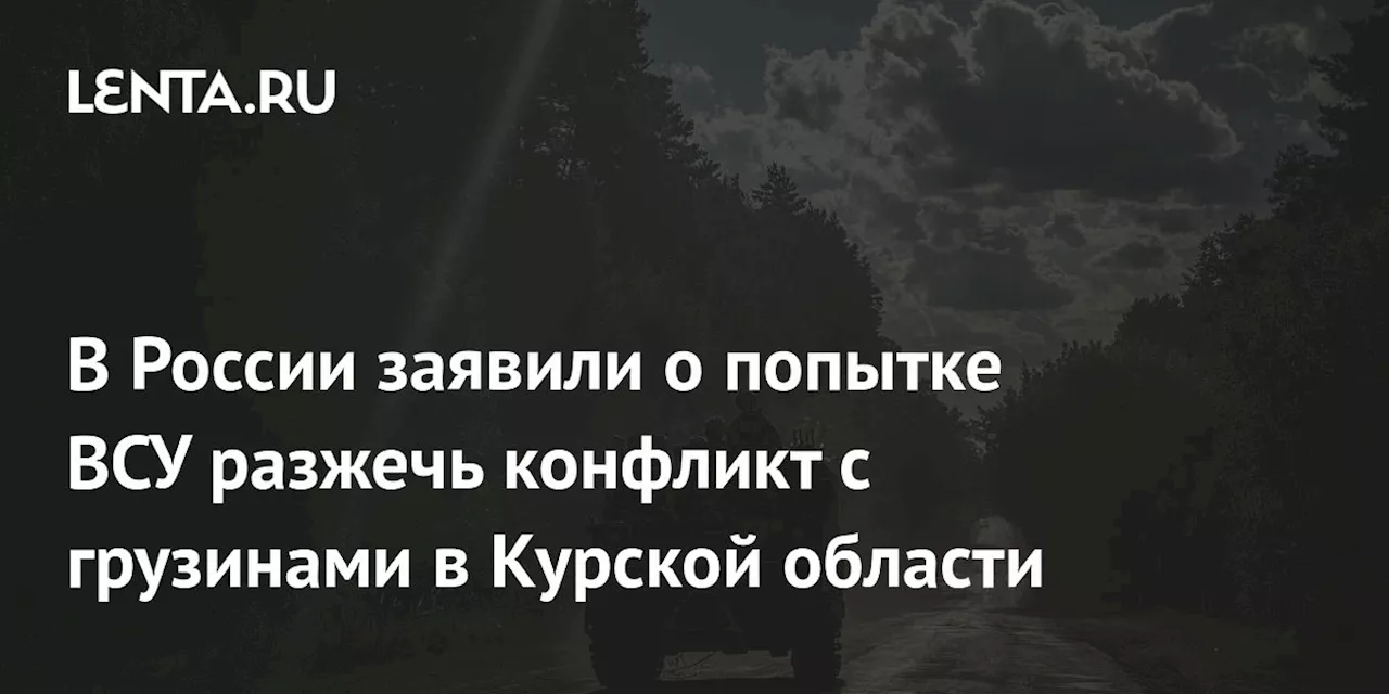 В России заявили о попытке ВСУ разжечь конфликт с грузинами в Курской области