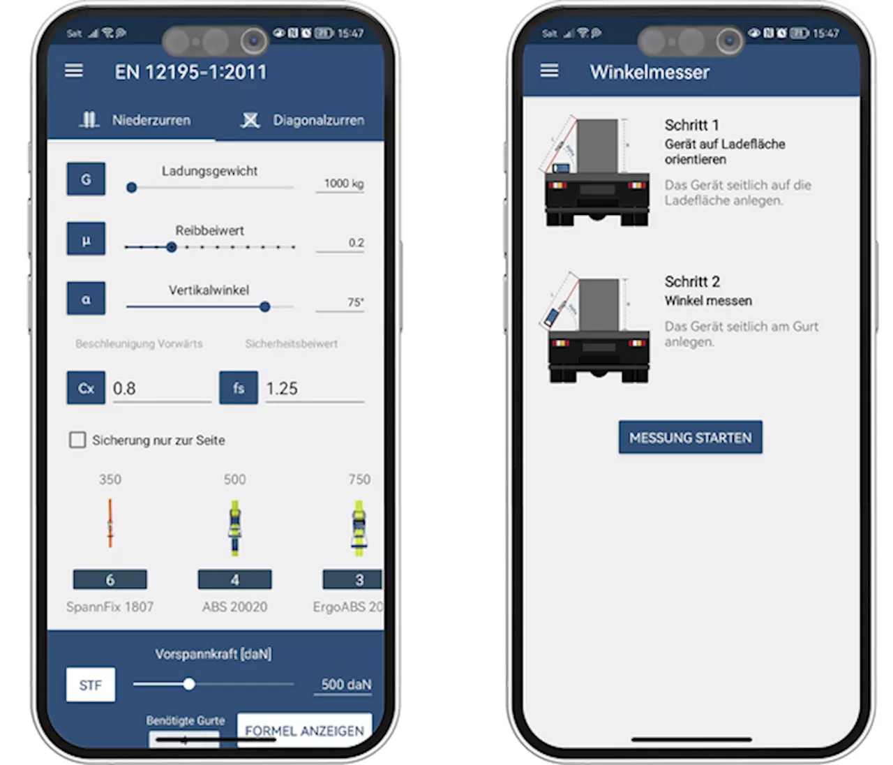 Ladungssicherung in der Landwirtschaft: Apps erleichtern die Berechnung