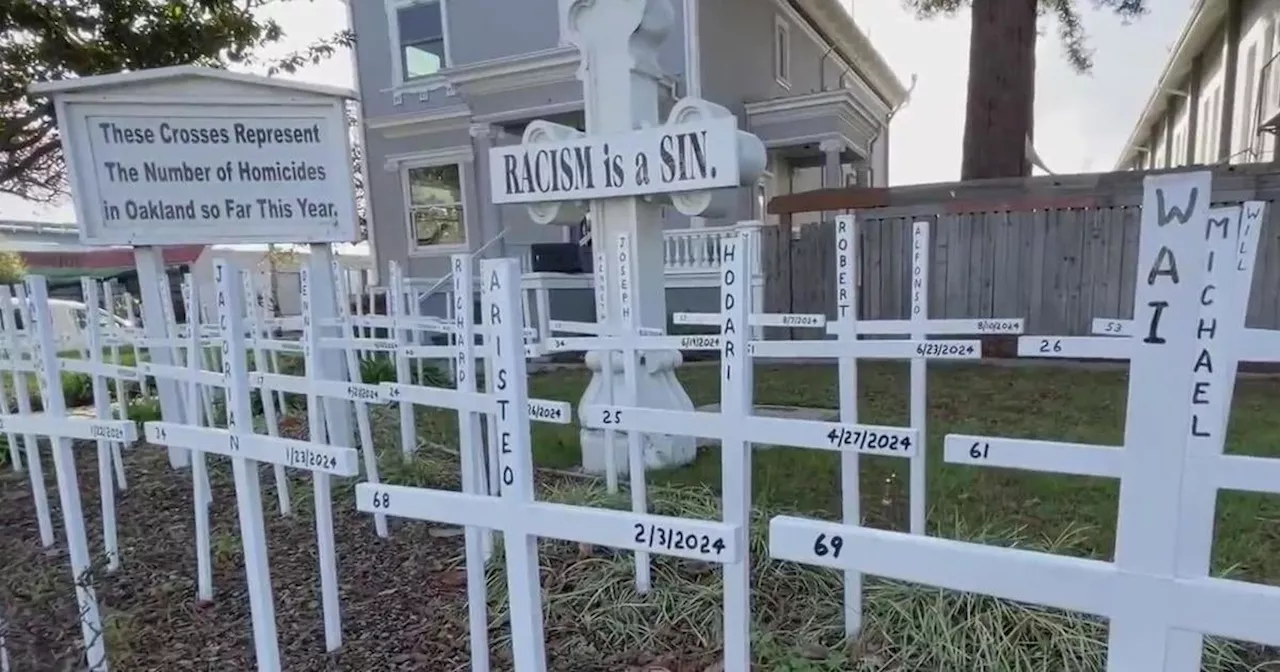 Oakland Reflects on Gun Violence: Statistics Show Progress, Crosses Tell a Different Story