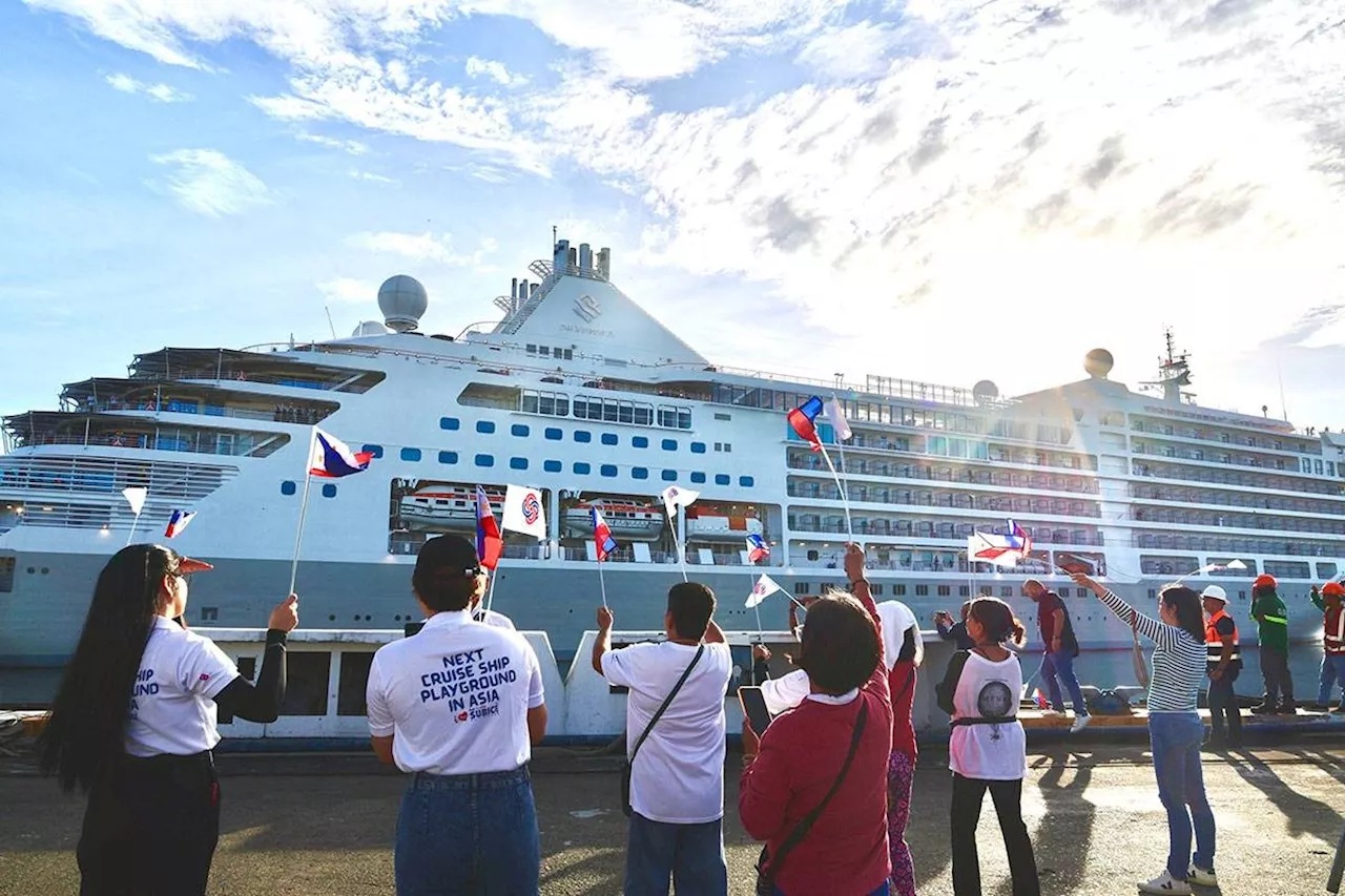 Luxury Cruise Ship MV Silver Dawn Docks at Subic Bay Freeport for New Year's Eve