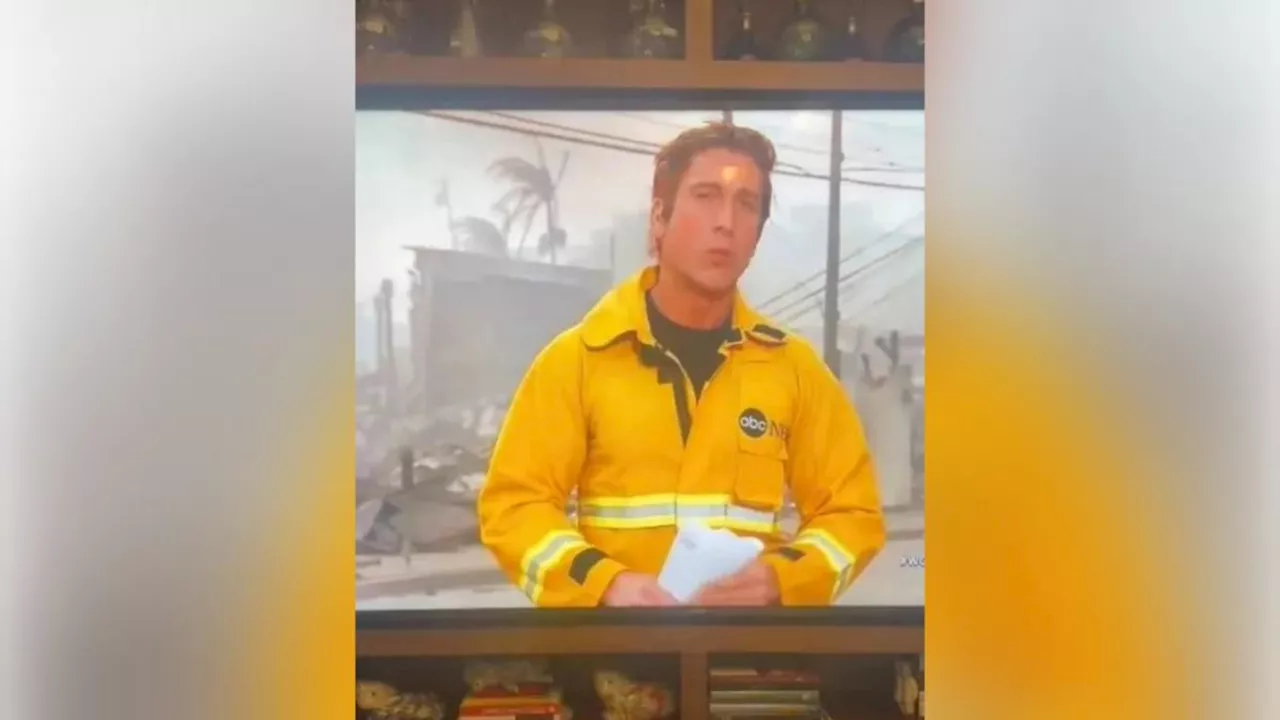 LA fires: ABC reporter David Muir mocked on social media for making his fireproof jacket tighter